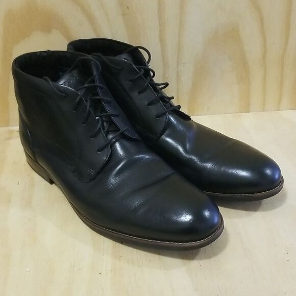 Rockport Men's Dustyn Waterproof Leather Chukkas Size 14 - Picture 1 of 9